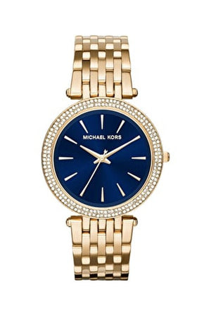 Buy Shop Michael Kors Darci Blue Dial Gold Steel Strap Watch for Women - MK3406 USA Online