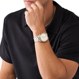 Buy Shop Michael Kors Accelerator Chronograph White Dial Silver Steel Strap Watch For Men - MK9112 USA Online