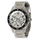 Marc Jacobs Rock Chronograph White Dial Silver Stainless Steel Strap Watch for Men - MBM5027