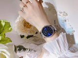 Buy Shop Michael Kors Lauryn Blue Dial Silver Steel Strap Watch for Women - MK3720 USA Online