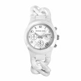 Buy Shop Michael Kors Ceramic White Dial White Steel Strap Watch for Women - MK5387 USA Online
