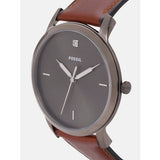Buy Shop Fossil The Minimalist 3H Grey Dial Brown Leather Strap Watch for Men - FS5479 USA Online