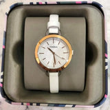 Buy Shop Fossil Classic Minute White Dial White Leather Strap Watch for Women - BQ3328 USA Online