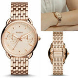 Buy Shop Fossil Tailor Rose Gold Dial Rose Gold Stainless Steel Strap Watch for Women - ES3713 USA Online