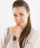 Buy Shop Michael Kors Everest Chronograph Blue Dial Silver Steel Strap Watch For Women - MK7237 USA Online