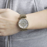 Buy Shop Michael Kors Catlin Mother of Pearl Dial Gold Steel Strap Watch for Women - MK3332 USA Online
