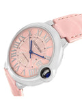 Buy Shop Cartier Ballon Bleu De Cartier Pink Dial Pink Leather Strap Watch for Women - WSBB0007 USA Online