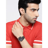 Buy Shop Fossil Goodwin Chrono Analog Black Dial Grey Steel Strap Watch for Men - FS5518 USA Online