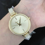 Buy Shop Michael Kors Jaryn Quartz Gold Dial Gold Steel Strap Watch For Women - MK3784 USA Online