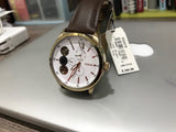 Buy Shop Fossil Flynn Twist Mechanical White Dial Brown Leather Strap Watch for Men - BQ2218 USA Online