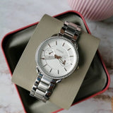 Buy Shop Fossil Tailor White Dial Silver Steel Strap Watch for Women - ES4262 USA Online