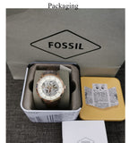 Buy Shop Fossil Townsman Automatic Skeleton White Dial Brown Leather Strap Watch for Men - ME3078 USA Online