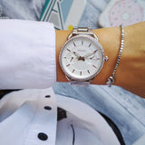 Buy Shop Fossil Tailor White Dial Silver Steel Strap Watch for Women - ES4262 USA Online