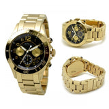 Buy Shop Marc Jacobs Rock Chronograph Black Dial Gold Steel Strap Watch for Women - MBM3253 USA Online