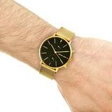 Buy Shop Michael Kors Jaryn Black Dial Gold Steel Strap Watch for Men - MK8503 USA Online