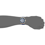 Guess Legacy Chronograph Blue Dial Blue Rubber Strap Watch For Men - W1049G9