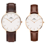 Buy Shop Daniel Wellington Classic Bristol White Dial Brown Leather Strap Watch For Women - DW00100039 USA Online