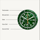 Buy Shop Fossil Sport Tourer Chronograph Green Dial Silver Steel Strap Watch for Men - FS6048 USA Online