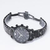 Buy Shop Emporio Armani Luigi Chronograph Black Dial Black Steep Strap Watch For Men - AR11045 USA Online