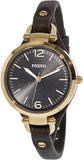 Buy Shop Fossil Georgia Smoke Grey Dial Grey Leather Strap Watch for Women - ES3077 USA Online