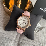 Coach Madison White Dial Pink Leather Strap Watch for Women - 14503395