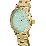 Buy Shop Marc Jacobs Baker Mint Green Dial Gold Steel Strap Watch for Women - MBM3284 USA Online
