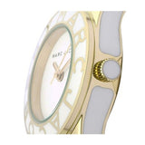 Marc Jacobs Blade White Dial White Leather Strap Watch for Women - MBM1098