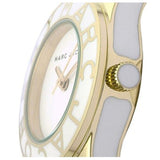 Buy Shop Marc Jacobs Blade White Dial White Leather Strap Watch for Women - MBM1098 USA Online