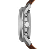 Buy Shop Fossil Grant Automatic White Dial Brown Leather Strap Watch for Men - ME3027 USA Online