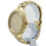 Buy Shop Michael Kors Slim Runway Crystals Gold Dial Gold Steel Strap Watch for Women - MK3632 USA Online