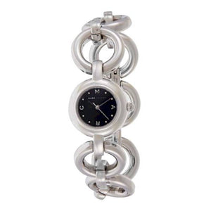 Buy Shop Marc Jacobs Amy Black Dial Silver Steel Strap Watch for Women - MBM3004 USA Online