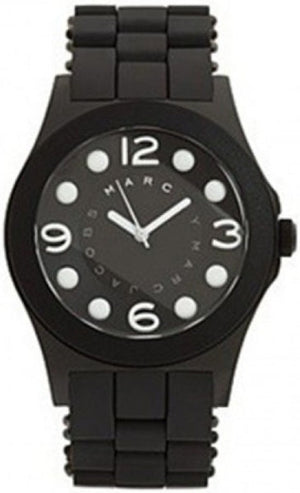 Buy Shop Marc Jacobs Pelly Black Dial Black Silicone Strap Watch for Women - MBM2507 USA Online