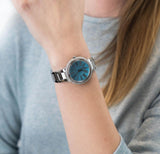 Buy Shop Michael Kors Taryn Quartz Blue Dial Blue Steel Strap Watch For Women - MK6563 USA Online