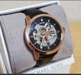 Buy Shop Fossil Townsman Automatic Skeleton Black Dial Black Leather Strap Watch for Men - ME3084 USA Online