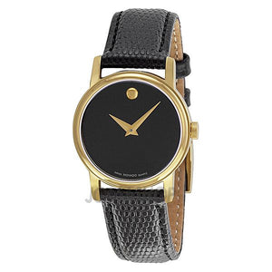 Buy Shop Movado Museum Classic Quartz Black Dial Black Leather Strap Watch for Men - 0607195 USA Online