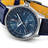 Buy Shop Breitling Navitimer Automatic 35 Blue Dial Blue Leather Strap Watch for Men - A17395161C1P1 USA Online