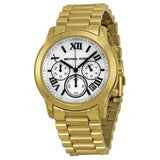 Buy Shop Michael Kors Cooper Chronograph White Dial Gold Steel Strap Watch For Women - MK5916 USA Online