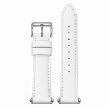 Buy Shop Michele Deco Silver Dial White Leather Strap Watch For Women - MWW06V000043 USA Online