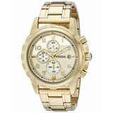 Buy Shop Fossil Dean Chronograph Champagne Dial Gold Steel Strap Watch for Men - FS4867 USA Online