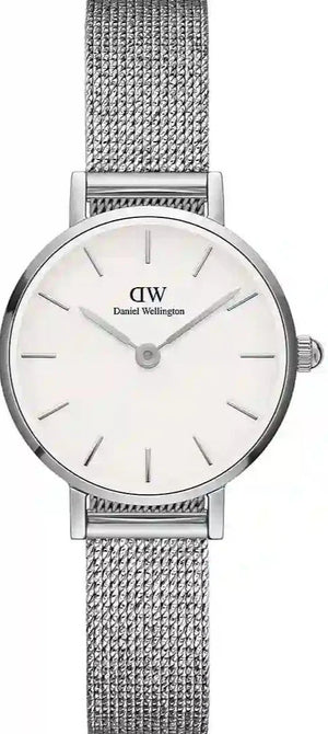 Buy Shop Daniel Wellington Classic Petite Sterling White Dial Silver Mesh Bracelet Watch for Women - DW00100442 USA Online