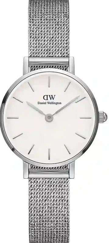 Buy Shop Daniel Wellington Classic Petite Sterling White Dial Silver Mesh Bracelet Watch for Women - DW00100442 USA Online