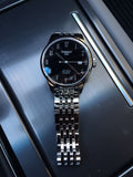 Buy Shop Tissot T Classic Powermatic 80 Black Dial Silver Steel Strap Watch For Men - T41.1.483.52 USA Online