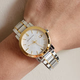 Buy Shop Burberry The City White Dial Two Tone Steel Strap Watch for Women - BU9115 USA Online