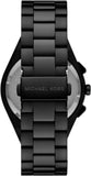 Michael Kors Lennox Chronograph Black Dial Black Steel Strap Watch For Men - MK9146