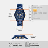 Buy Shop Michael Kors Runway Analog Blue Dial Blue Steel Strap Watch for Women - MK7332 USA Online