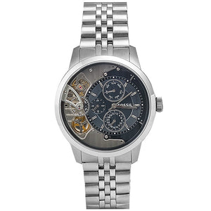 Buy Shop Fossil Townsman Multifunction Black Dial Silver Steel Strap Watch for Men - ME1135 USA Online