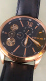 Buy Shop Fossil Flynn Mechanical Blue Dial Blue Leather Strap Watch for Men - BQ2219 USA Online