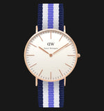 Buy Shop Daniel Wellington Classic Trinity White Dial Three Tone Nylon Strap Watch For Women - 0509DW USA Online