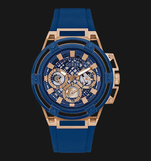 Buy Shop Guess Matrix Multifunction Blue Dial Blue Rubber Strap Watch for Men - GW0423G4 USA Online