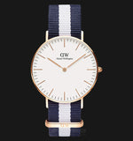 Buy Shop Daniel Wellington Classic Glasgow White Dial Two Tone NATO Strap Watch For Women - DW00100031 USA Online